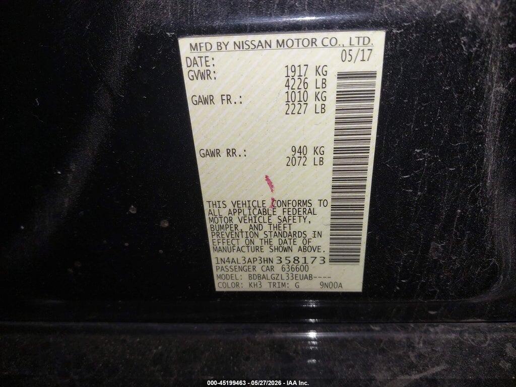 1N4AL3AP3HN358173 2017 NISSAN ALTIMA photo no. 9