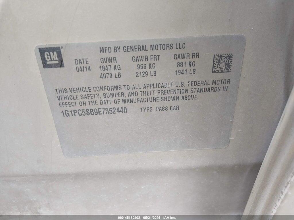 1G1PC5SB9E7352440 2014 CHEVROLET CRUZE photo no. 9