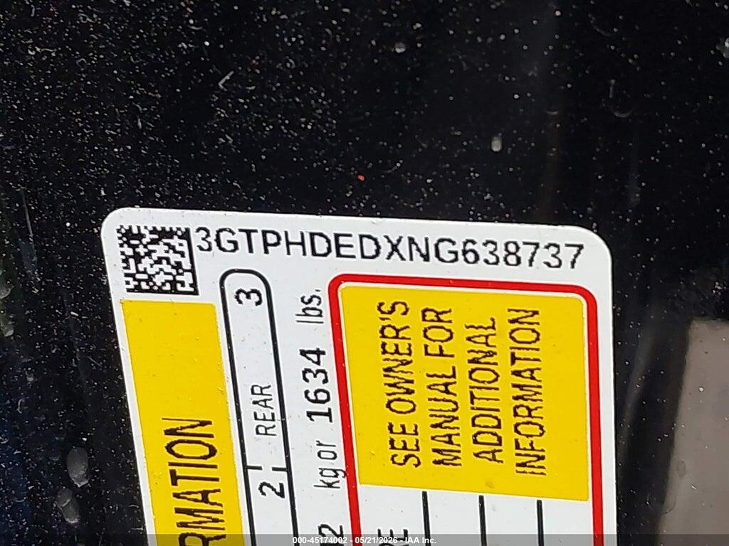 3GTPHDEDXNG638737 2022 GMC SIERRA 1500 photo no. 9