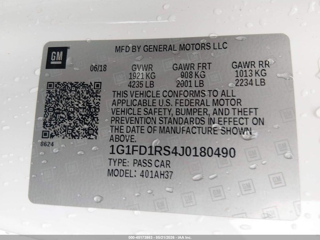 1G1FD1RS4J0180490 2018 CHEVROLET CAMARO photo no. 9