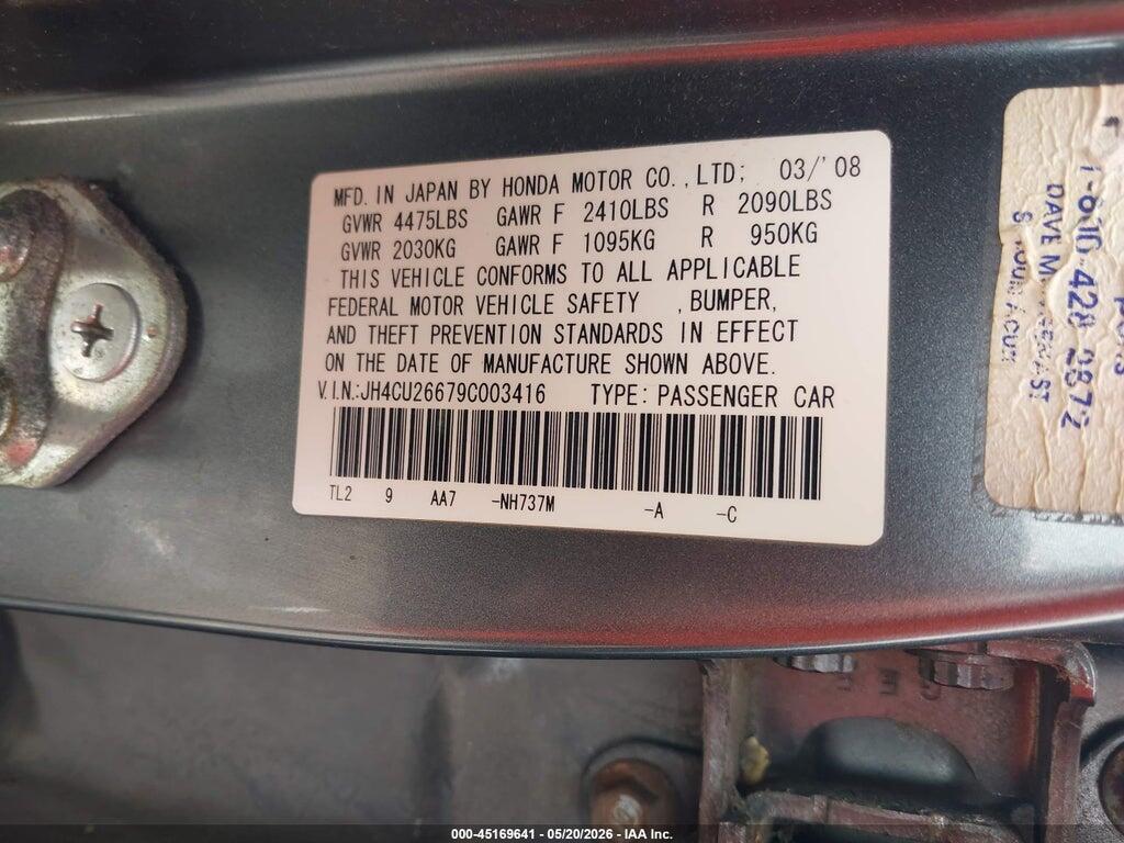 JH4CU26679C003416 2009 ACURA TSX photo no. 9