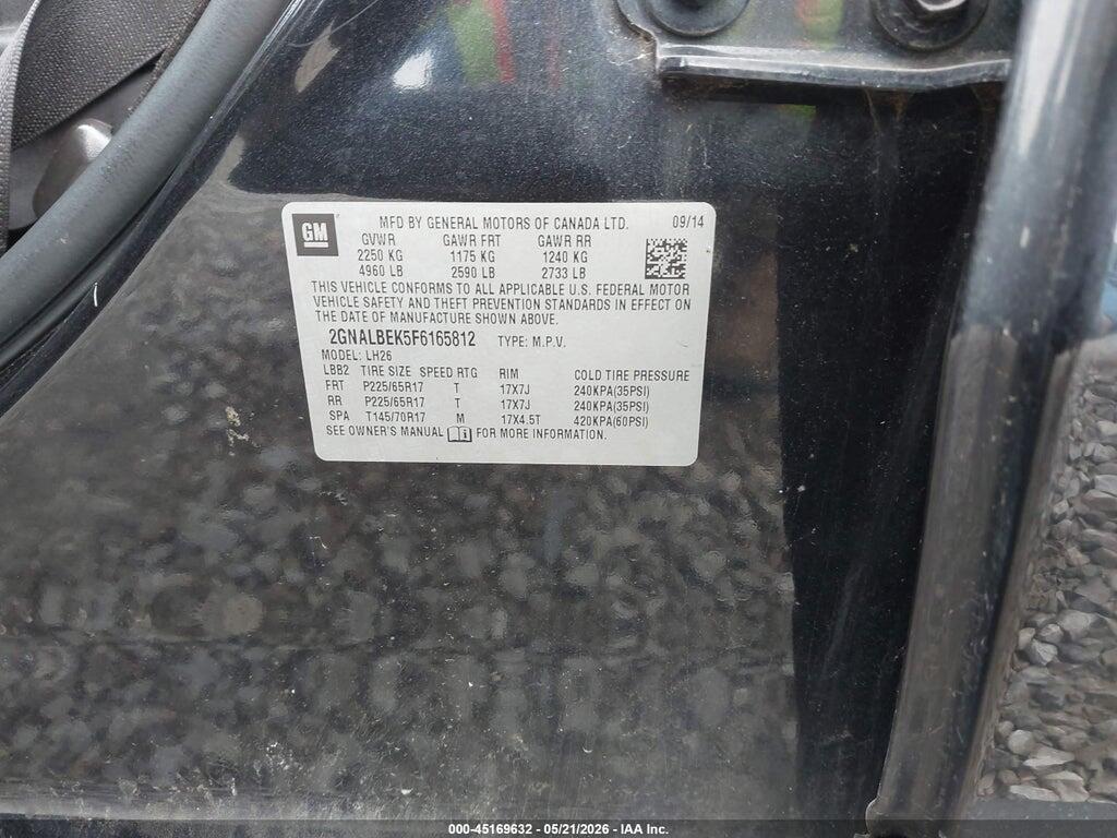 2GNALBEK5F6165812 2015 CHEVROLET EQUINOX photo no. 9