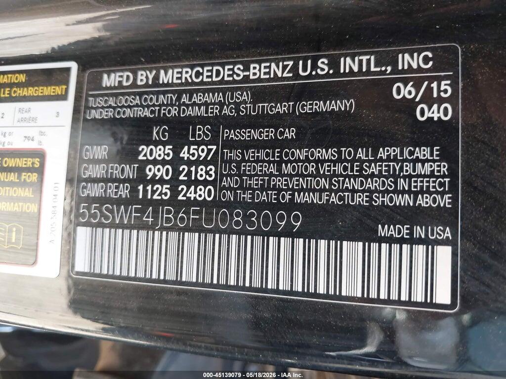 55SWF4JB6FU083099 2015 MERCEDES-BENZ C 300 photo no. 9