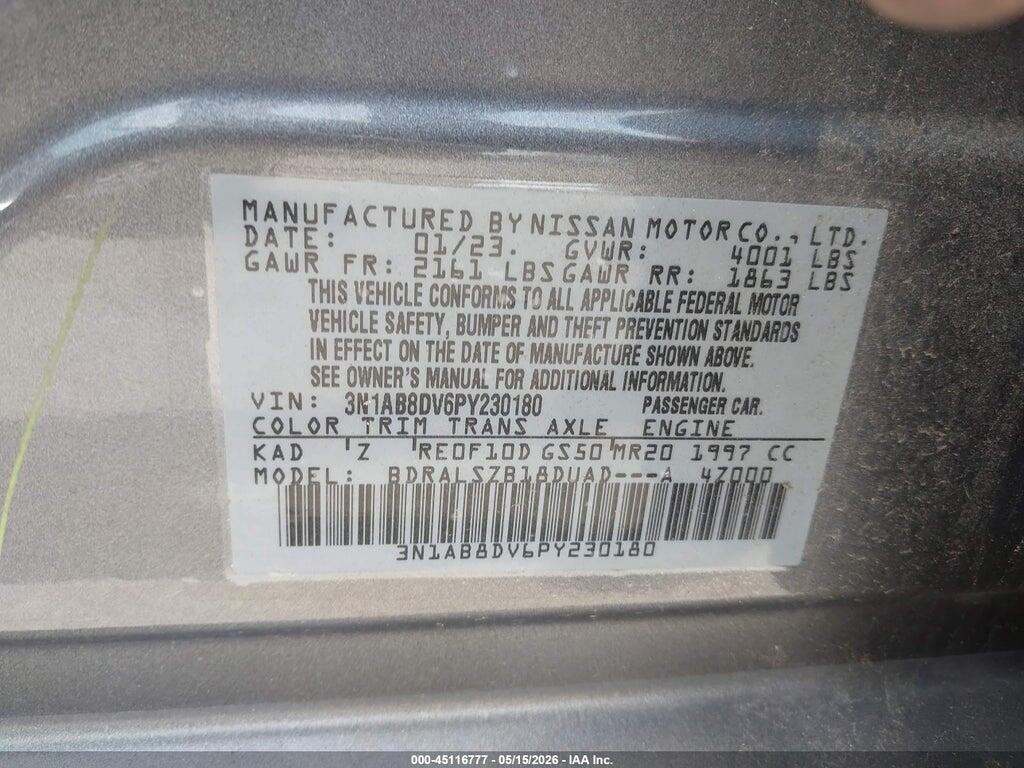 3N1AB8DV6PY230180 2023 NISSAN SENTRA photo no. 9