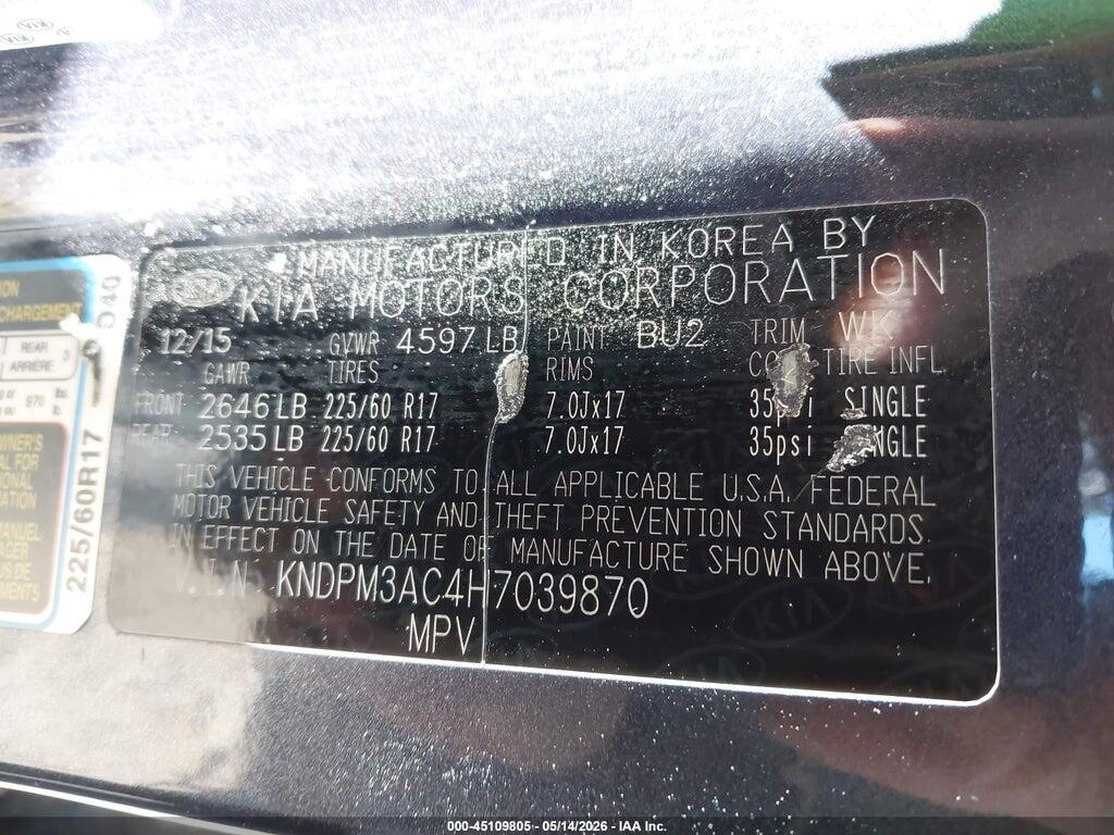 KNDPM3AC4H7039870 2017 KIA SPORTAGE photo no. 9