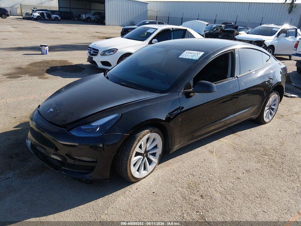 5YJ3E1EA7NF299453 2022 TESLA MODEL 3 photo no. 2