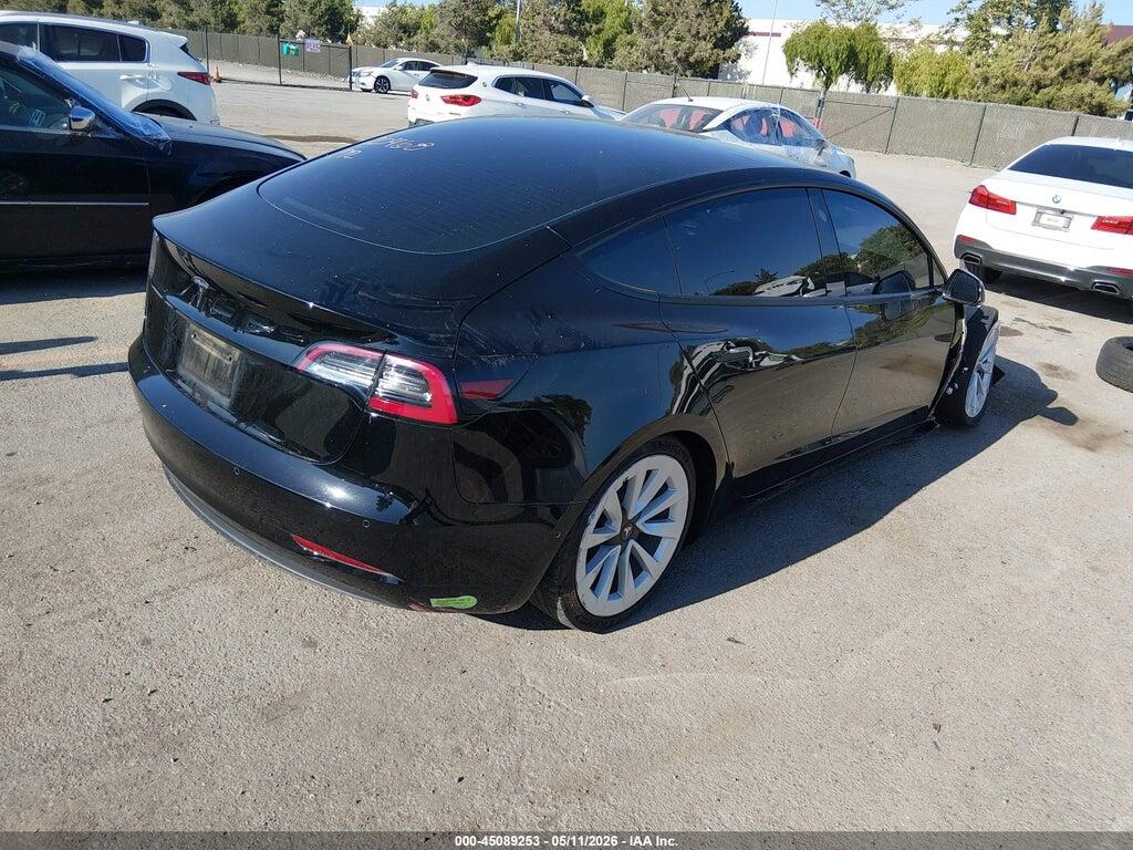 5YJ3E1EA7NF299453 2022 TESLA MODEL 3 photo no. 4