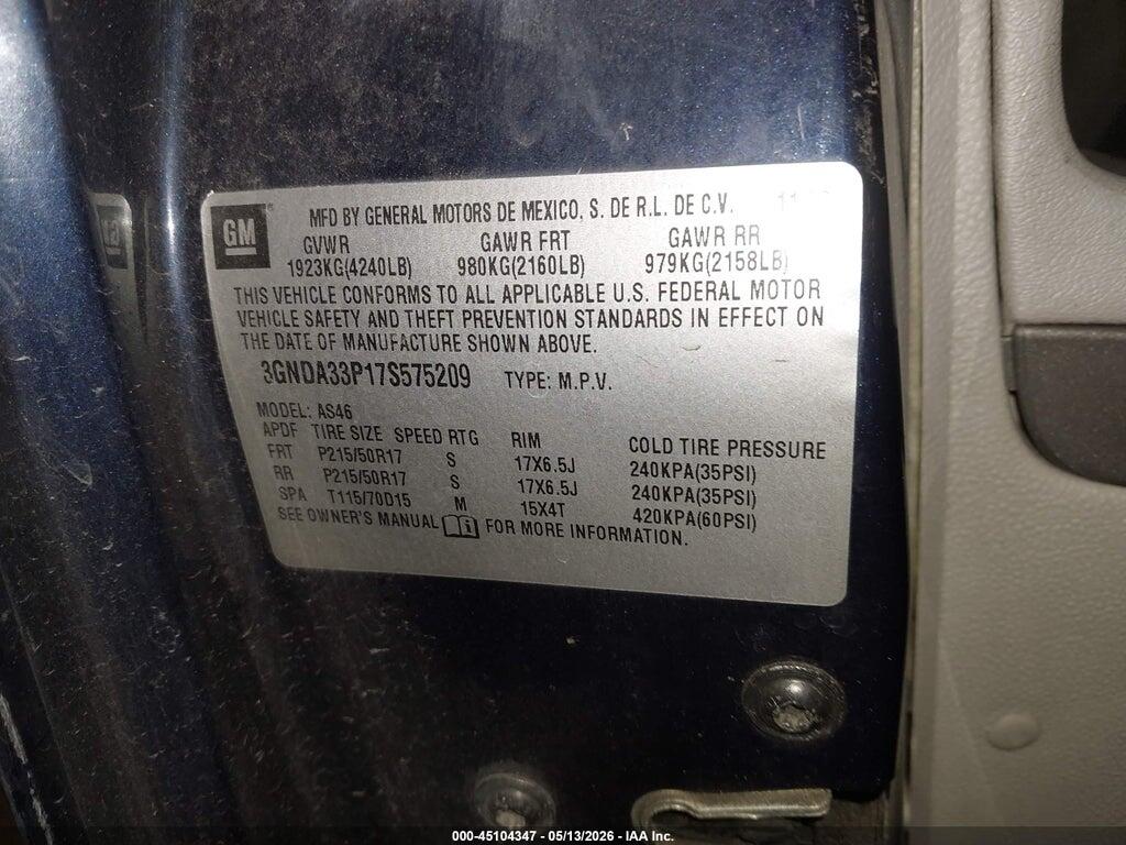 3GNDA33P17S575209 2007 CHEVROLET HHR photo no. 9