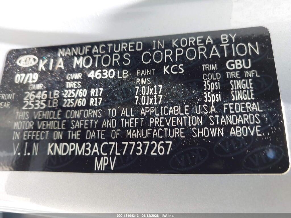 KNDPM3AC7L7737267 2020 KIA SPORTAGE photo no. 9