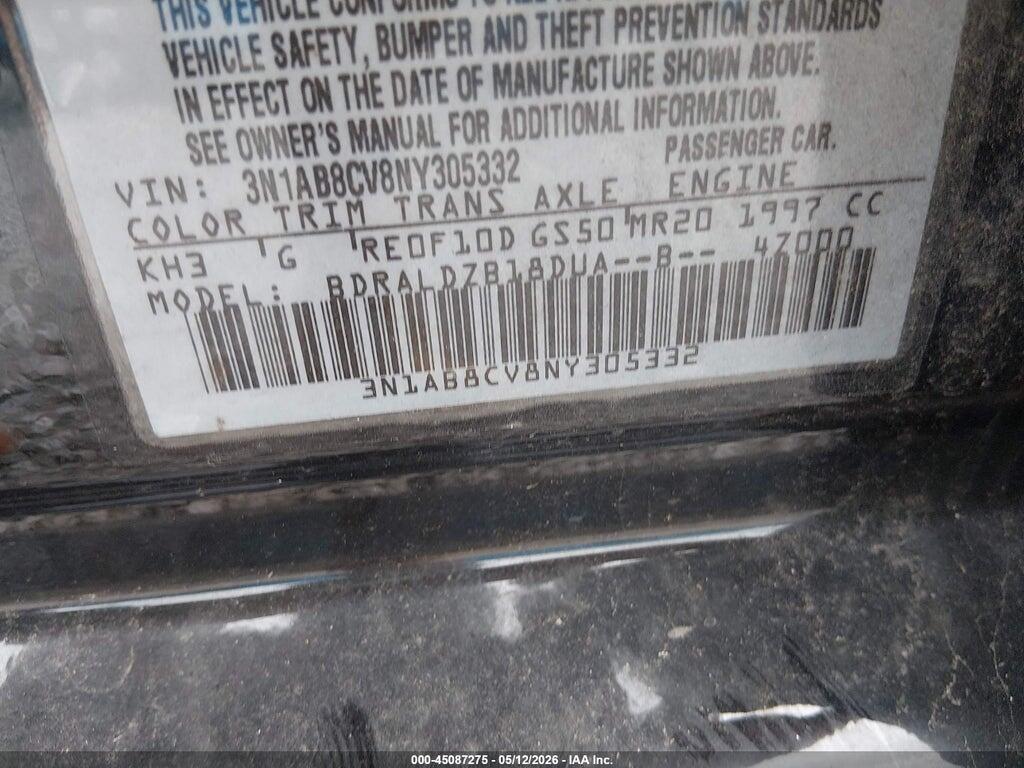3N1AB8CV8NY305332 2022 NISSAN SENTRA photo no. 9