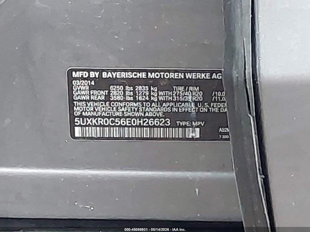 5UXKR0C56E0H26623 2014 BMW X5 photo no. 9