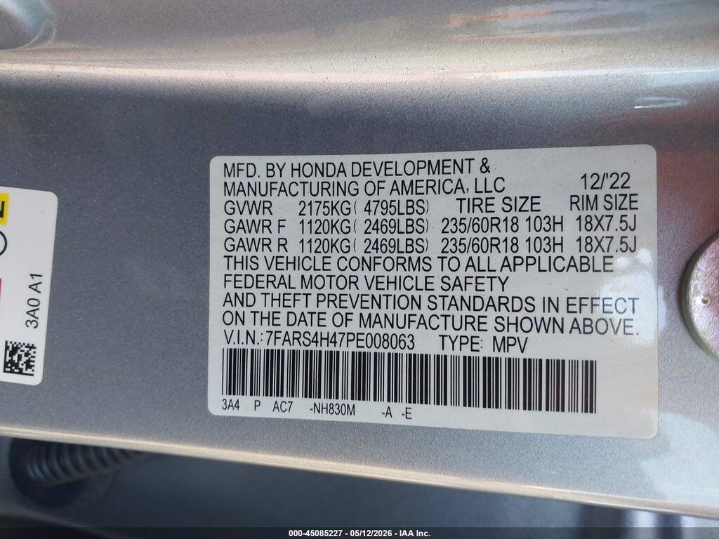 7FARS4H47PE008063 2023 HONDA CR-V photo no. 9
