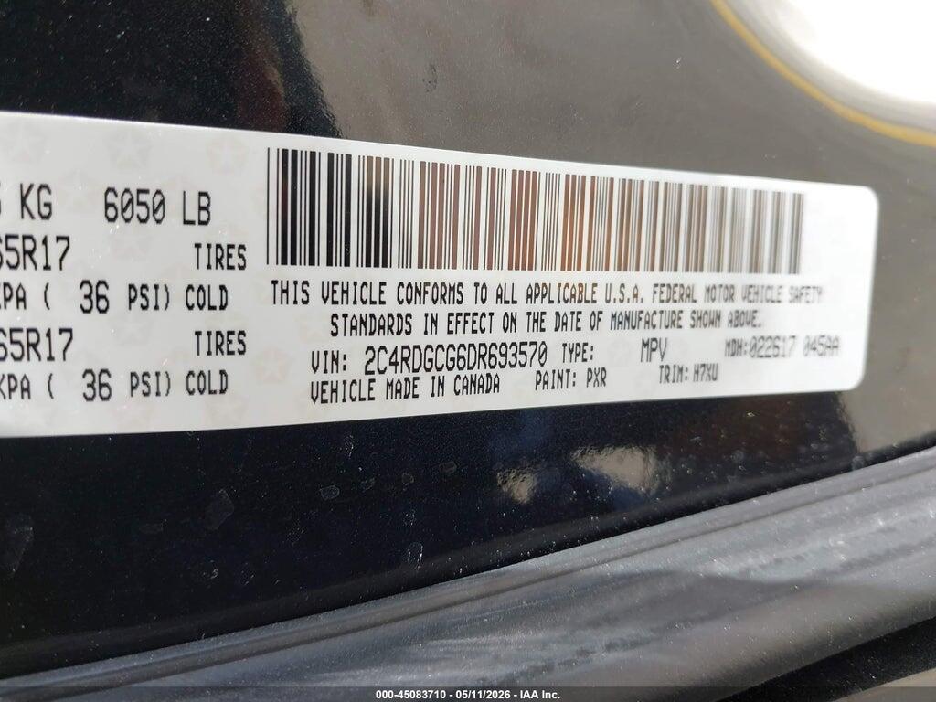 2C4RDGCG6DR693570 2013 DODGE GRAND CARAVAN photo no. 9
