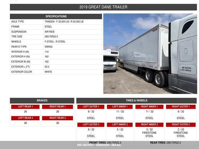 1GRAP0624KT154100 2019 GREAT DANE TRAILERS GREAT DANE TRAILERS photo no. 11