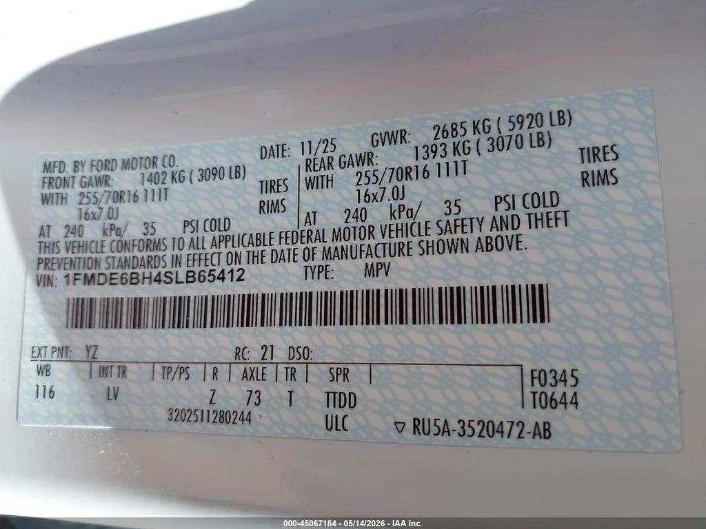 1FMDE6BH4SLB65412 2025 FORD BRONCO photo no. 9