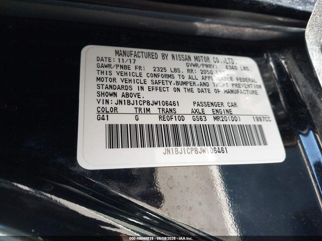 JN1BJ1CP8JW106461 2018 NISSAN ROGUE SPORT photo no. 9