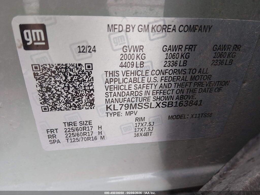 KL79MSSLXSB163841 2025 CHEVROLET TRAILBLAZER photo no. 9