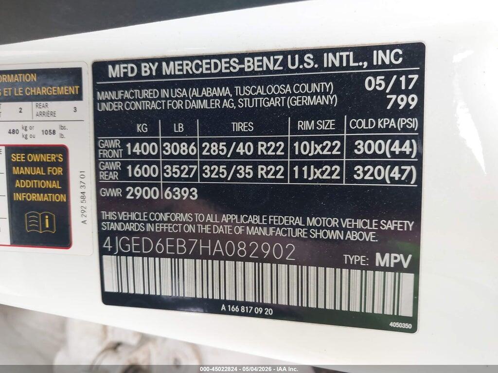 4JGED6EB7HA082902 2017 MERCEDES-BENZ AMG GLE 43 COUPE photo no. 9