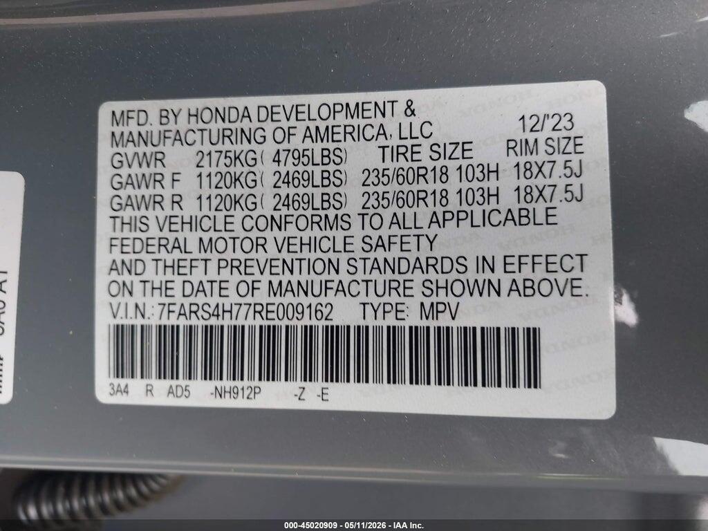 7FARS4H77RE009162 2024 HONDA CR-V photo no. 9