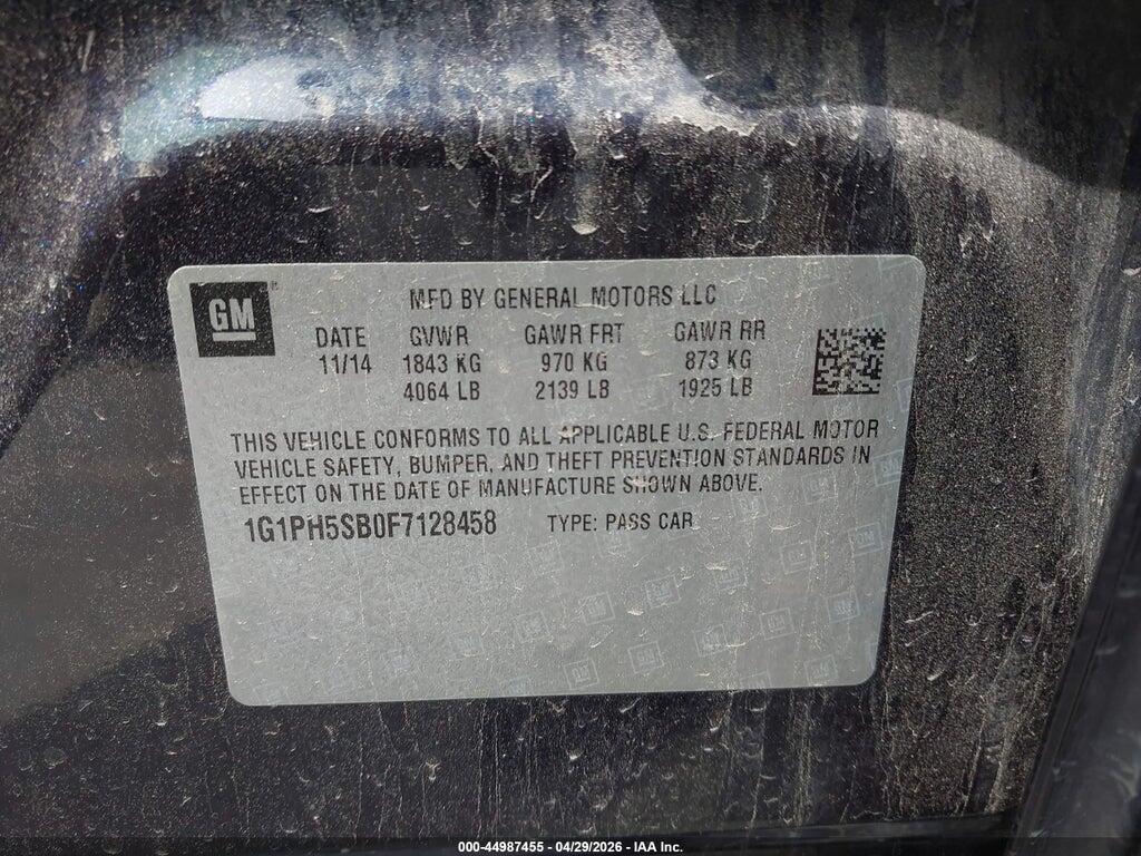 1G1PH5SB0F7128458 2015 CHEVROLET CRUZE photo no. 9