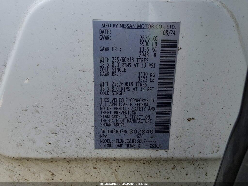 5N1DR3BD7RC302840 2024 NISSAN PATHFINDER photo no. 9
