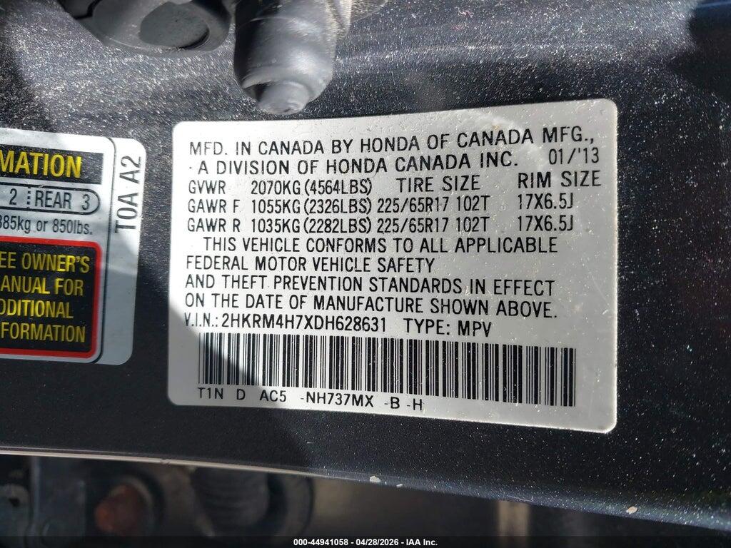 2HKRM4H7XDH628631 2013 HONDA CR-V photo no. 9