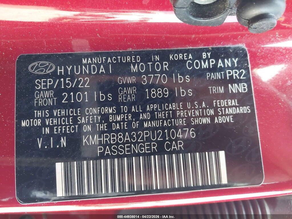 KMHRB8A32PU210476 2023 HYUNDAI VENUE photo no. 9