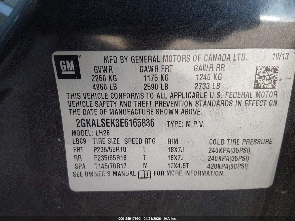 2GKALSEK3E6165836 2014 GMC TERRAIN photo no. 9
