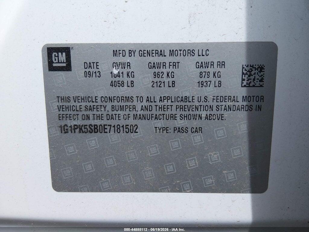 1G1PK5SB0E7181502 2014 CHEVROLET CRUZE photo no. 9