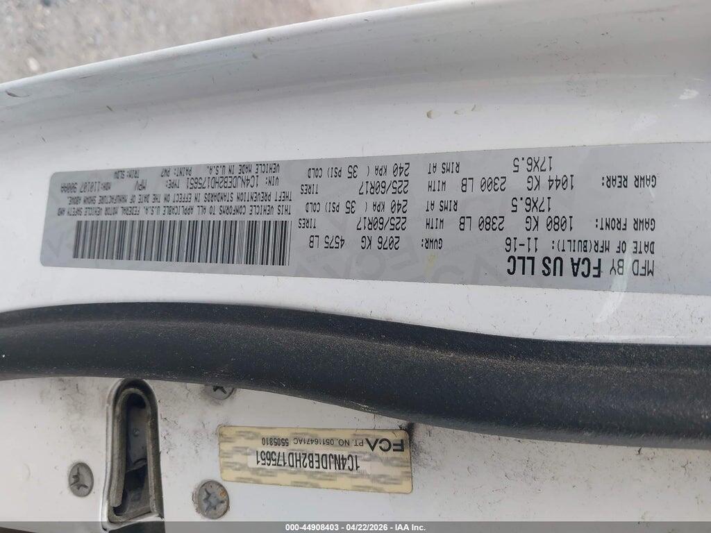 1C4NJDEB2HD175651 2017 JEEP COMPASS photo no. 9