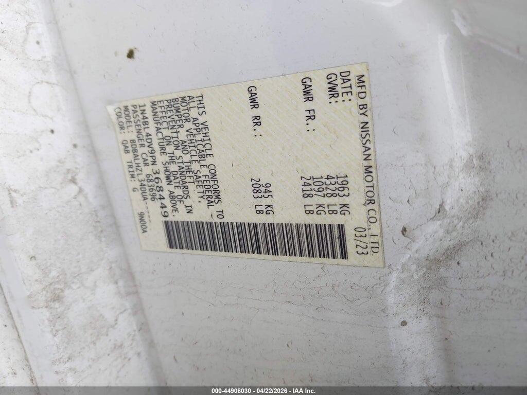 1N4BL4DV9PN368449 2023 NISSAN ALTIMA photo no. 9