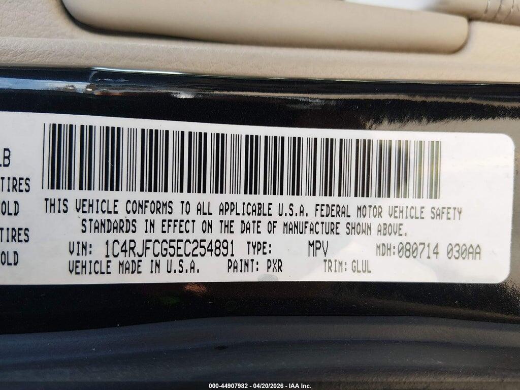 1C4RJFCG5EC254891 2014 JEEP GRAND CHEROKEE photo no. 9