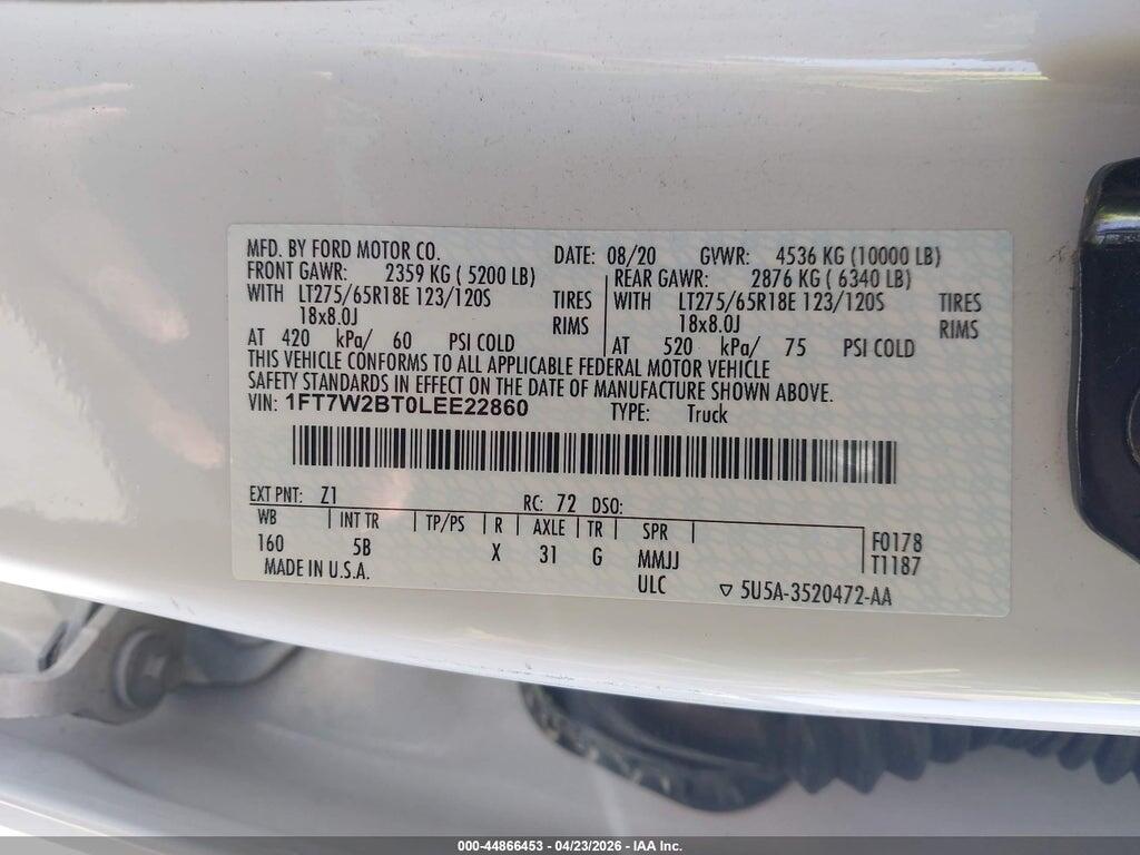 1FT7W2BT0LEE22860 2020 FORD F-250 photo no. 9