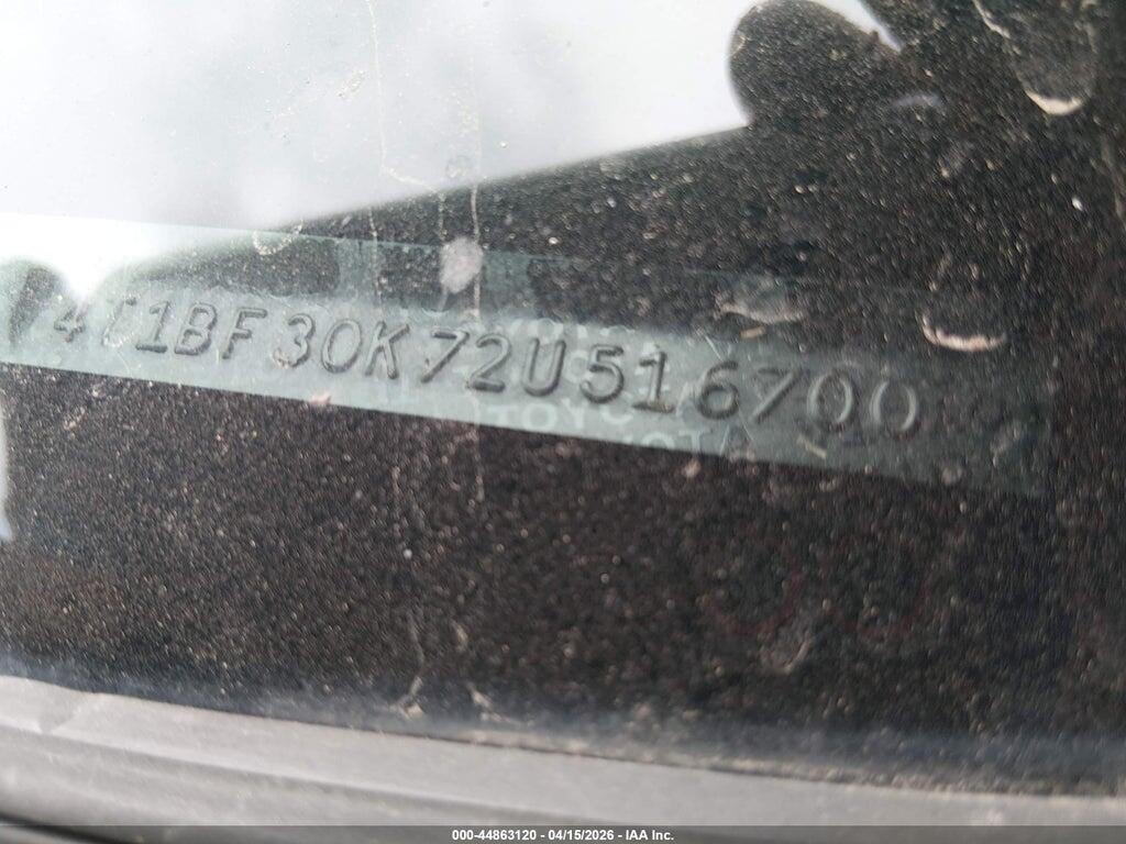 4T1BF30K72U516700 2002 TOYOTA CAMRY photo no. 9