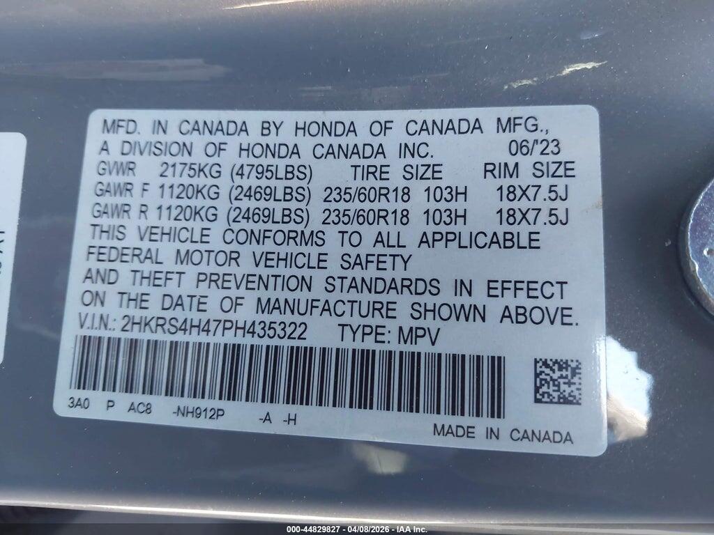 2HKRS4H47PH435322 2023 HONDA CR-V photo no. 9