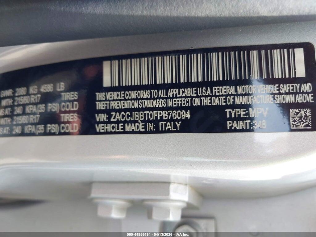 ZACCJBBT0FPB76094 2015 JEEP RENEGADE photo no. 9