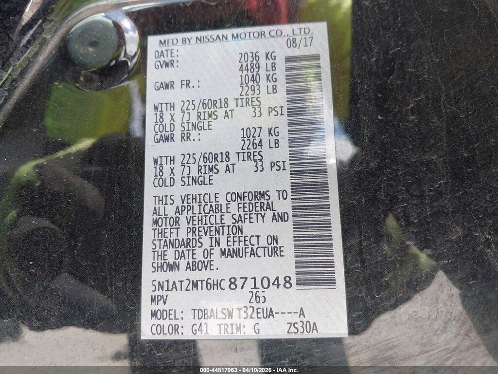 5N1AT2MT6HC871048 2017 NISSAN ROGUE photo no. 9