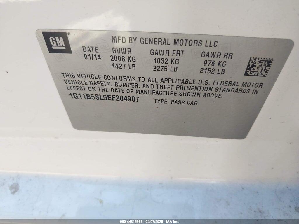 1G11B5SL5EF204907 2014 CHEVROLET MALIBU photo no. 9
