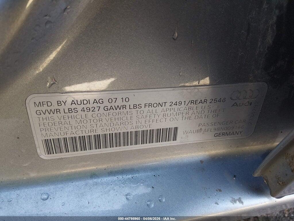 WAUBFAFL9BN009166 2011 AUDI A4 photo no. 9