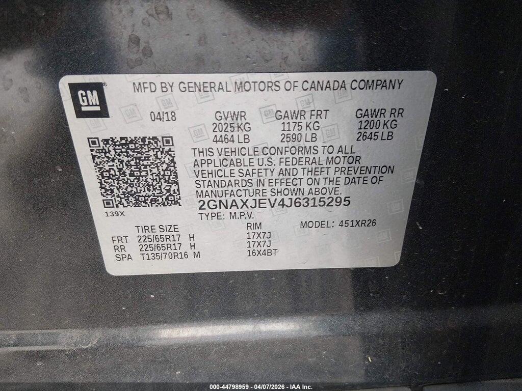 2GNAXJEV4J6315295 2018 CHEVROLET EQUINOX photo no. 9