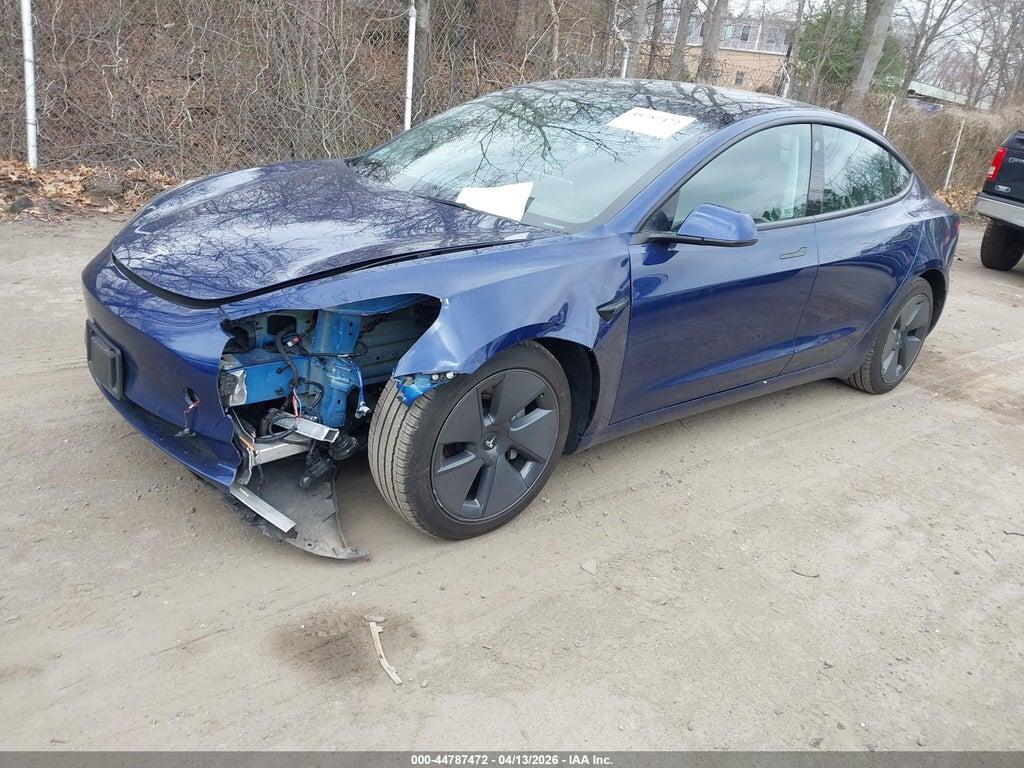 5YJ3E1EA3NF252162 2022 TESLA MODEL 3 photo no. 2