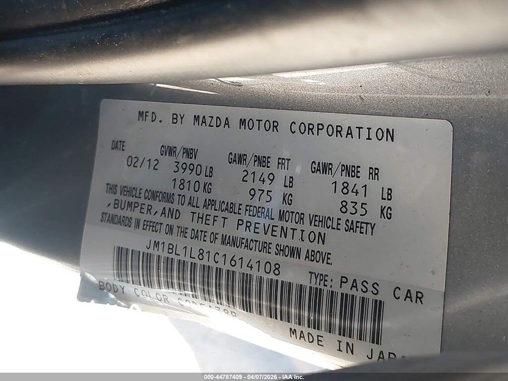 JM1BL1L81C1614108 2012 MAZDA MAZDA3 photo no. 9