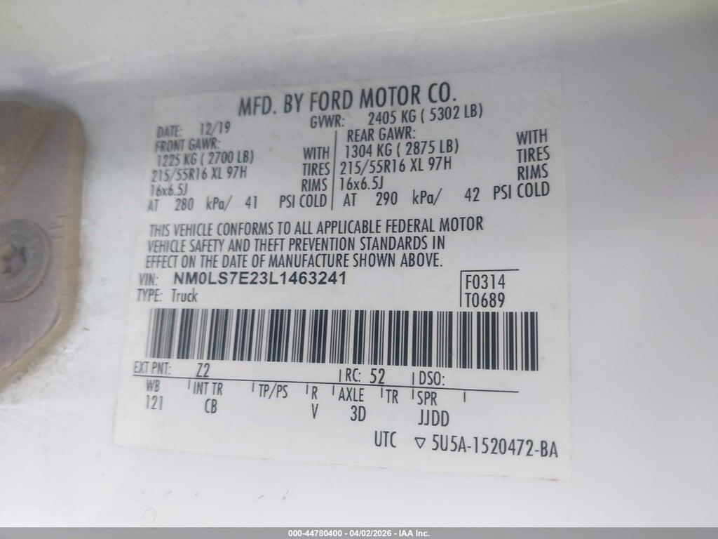 NM0LS7E23L1463241 2020 FORD TRANSIT CONNECT photo no. 9