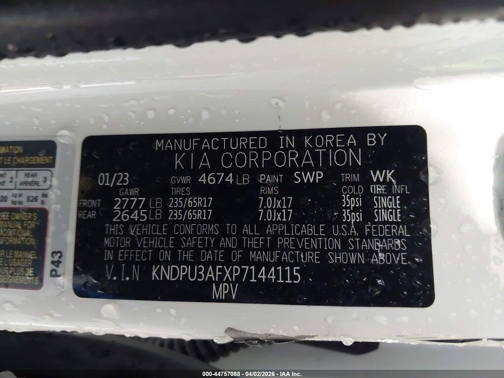KNDPU3AFXP7144115 2023 KIA SPORTAGE photo no. 9