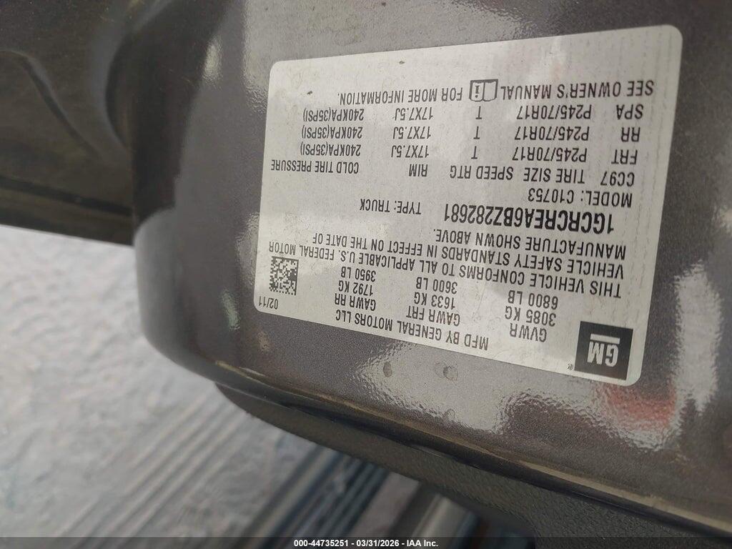 1GCRCREA6BZ282681 2011 CHEVROLET SILVERADO 1500 photo no. 9