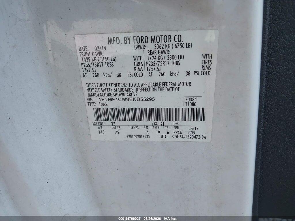 1FTMF1CM9EKD55295 2014 FORD F-150 photo no. 9