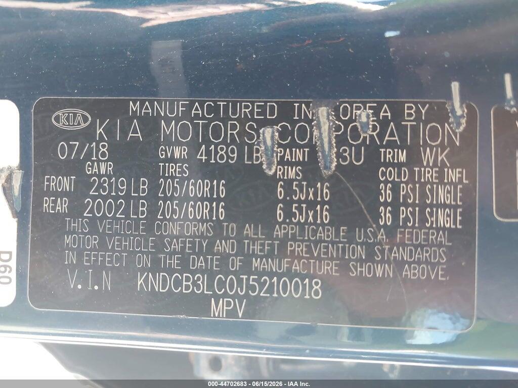 KNDCB3LC0J5210018 2018 KIA NIRO photo no. 9