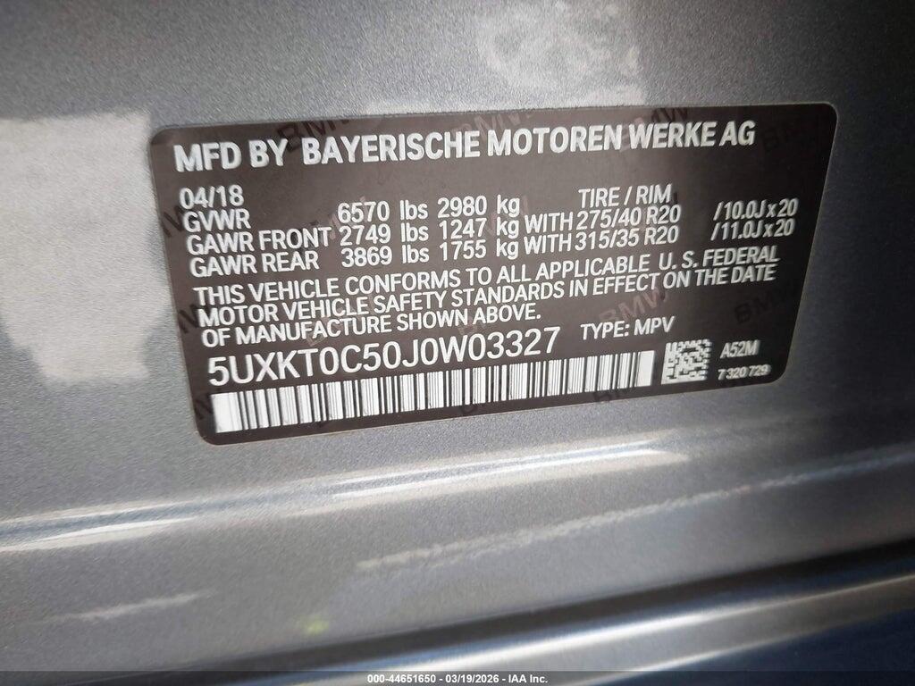 5UXKT0C50J0W03327 2018 BMW X5 EDRIVE photo no. 9