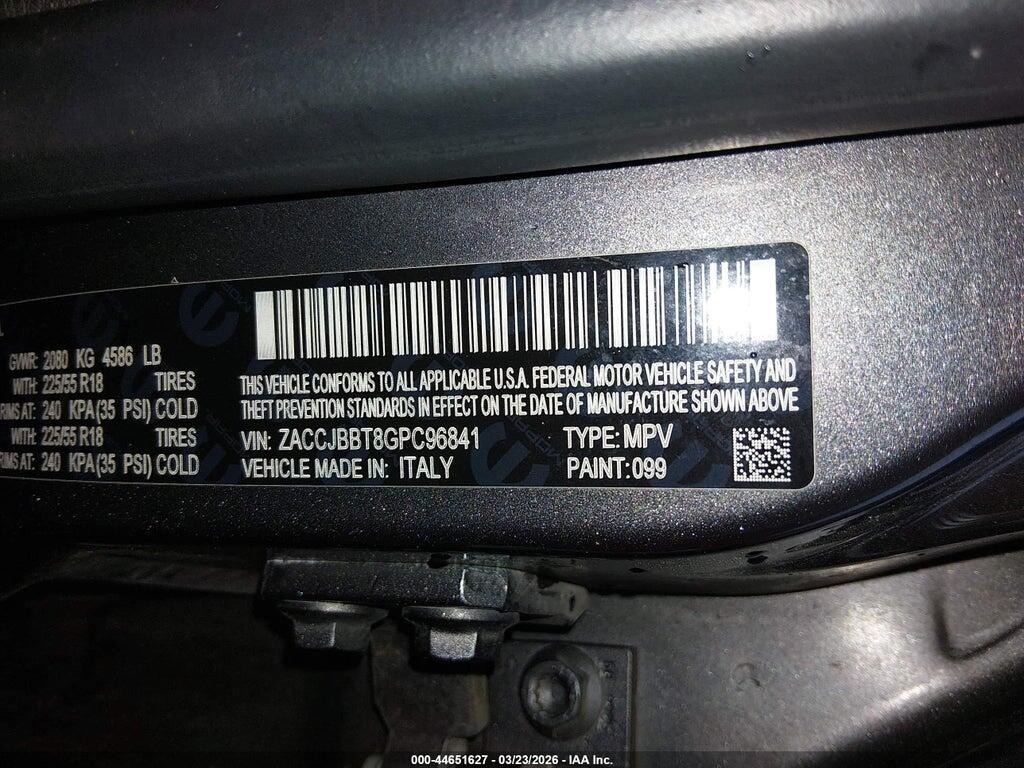 ZACCJBBT8GPC96841 2016 JEEP RENEGADE photo no. 9