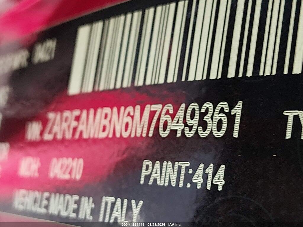 ZARFAMBN6M7649361 2021 ALFA ROMEO GIULIA photo no. 9